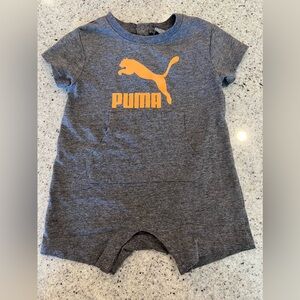 Puma Gray and Orange One Piece Romper 12 months